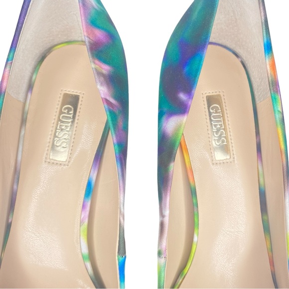 Guess Honora Watercolor Platform Peep Toe Stiletto Pump size 7.5 - Picture 6 of 8